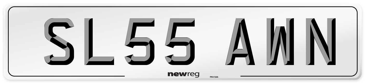 SL55 AWN Number Plate from New Reg
